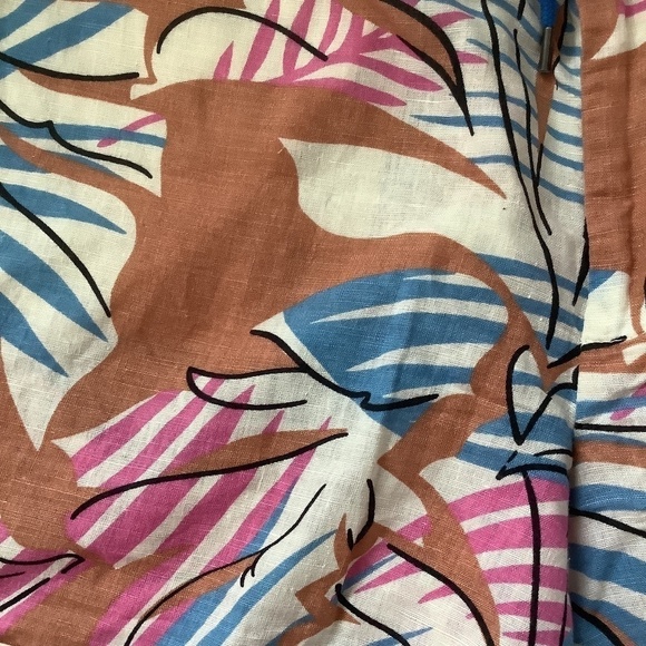 J.Crew Desert Oasis Tropical Print Linen Blend Board Shorts 12 - Picture 8 of 9